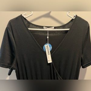 Short sleeve black jumpsuit